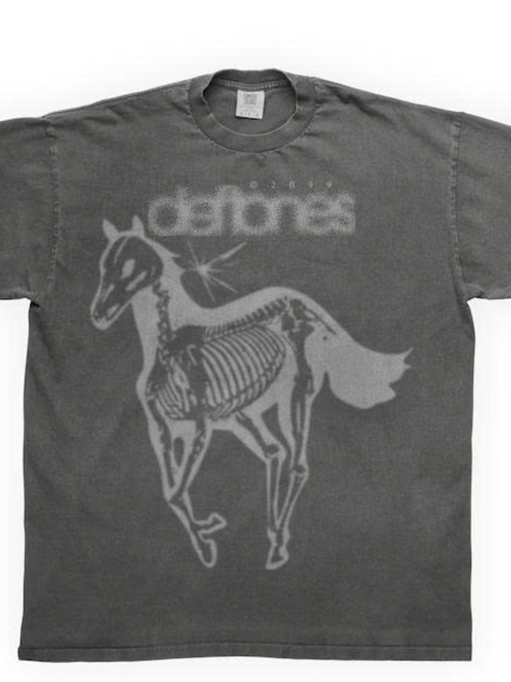 Pepper Graphic Tee - Horse Skeleton Design